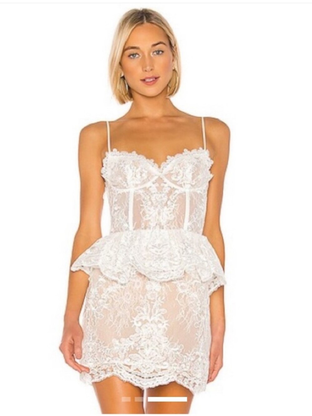 Lace Chapman Bridal Lace Whimsigoth Sheer White Lace Peplum Mini Dress Wedding